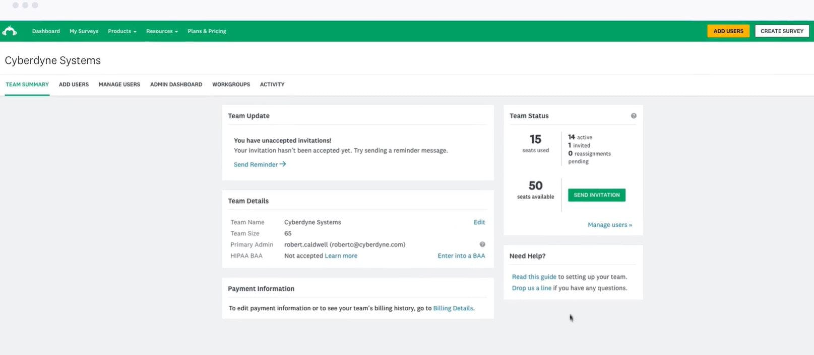 SurveyMonkey Enterprise Screenshot 1